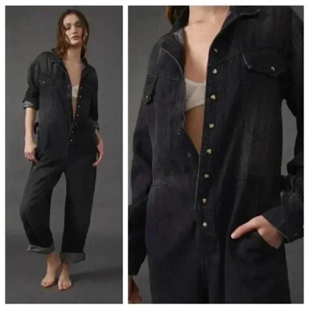 L 🔖 FREE PEOPLE  Care Townes Coverall Black OB1548758